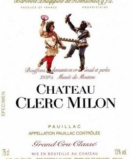 Chateau Clerc Milon 2019 Pauillac Bordeaux 750ml/Btl 6/case