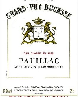Chateau Grand Puy Ducasse 1985 750ml/Btl  12/case