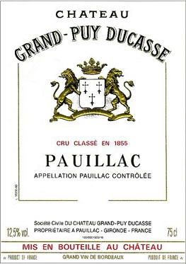 Chateau Grand Puy Ducasse 1985 750ml/Btl 12/case