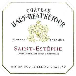 Chateau Haut Beausejour 2000 St Estephe Bordeaux 750ml/Btl 12/case