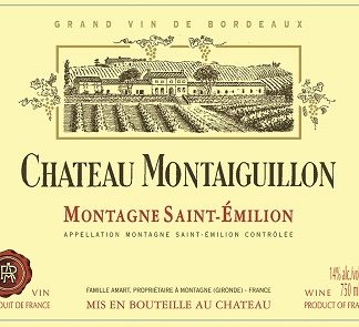 Chateau Montaiguillon 2014 Montagne St Emilion Bordeaux 1500ml/Btl 6/case