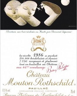 Chateau Mouton Rothschild (Stained Label) 1986 Pauillac Bordeaux 750ml/Btl 12/case