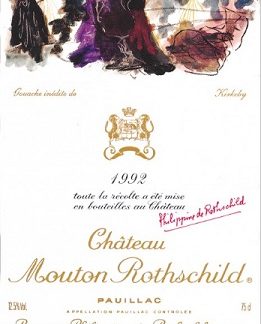 Chateau Mouton Rothschild 1992 Pauillac Bordeaux 750ml/Btl 12/case