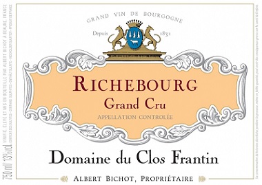 Albert Bichot Domaine Clos Frantin Richebourg Grand Cru (Stained Label) 1996 Cote de Nuits Burgundy 750ml/Btl 12/case
