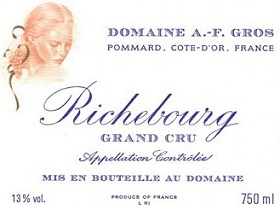 AF Gros Richebourg Grand Cru 2011 Cote de Nuits Burgundy 750ml/Btl  6/case