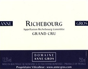 Anne Gros Richebourg Grand Cru 2008 Cote de Nuits Burgundy 750ml/Btl 6/case