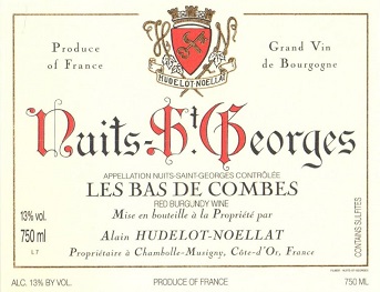 Hudelot Noellat Nuits St Georges Les Bas de Combe 2008 Cote de Nuits Burgundy 750ml/Btl 12/case