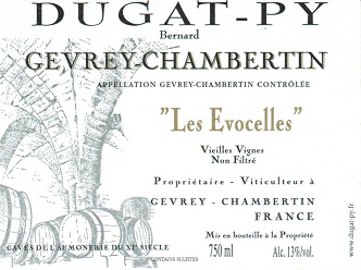 Bernard Dugat Py Gevrey Chambertin Les Evocelles VV 2013 Cote de Nuits Burgundy 750ml/Btl 12/case