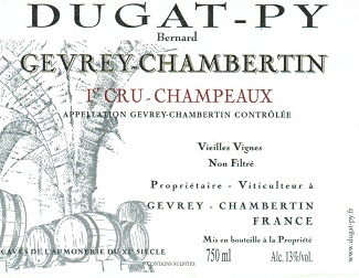 Bernard Dugat Py Gevrey Chambertin 1er Champeaux VV 2013 Cote de Nuits Burgundy 750ml/Btl 12/case