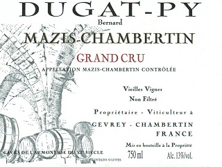 Bernard Dugat Py Mazis Chambertin Grand Cru VV 2001 Cote de Nuits Burgundy 750ml/Btl 12/case