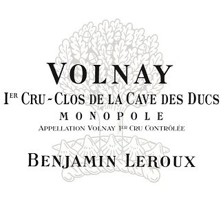 Benjamin Leroux Volnay 1er Clos de la Cave des Ducs 2009 Cote de Beaune Burgundy 750ml/Btl  6/case