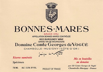Comte Georges de Vogue Bonnes Mares Grand Cru 2000 Cote de Nuits Burgundy 750ml/Btl 6/case