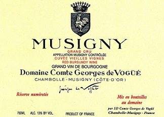 Comte Georges de Vogue Musigny Grand Cru VV 2007 (Stained Label) 750ml/Btl  6/case