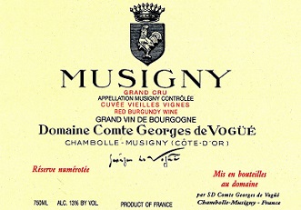 Comte Georges de Vogue Musigny Grand Cru VV 2007 (Stained Label) 750ml/Btl 6/case