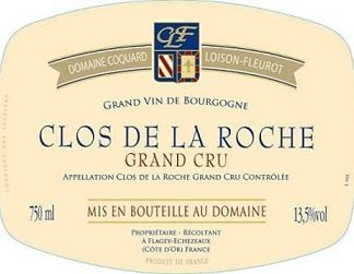 Coquard Loison Fleurot Clos de la Roche Grand Cru (Stained Label) 1987 Cote de Nuits Burgundy 750ml/Btl 12/case