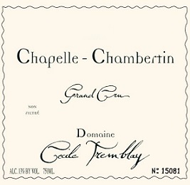 Cecile Tremblay Chapelle Chambertin Grand Cru 2012 Cote de Nuits Burgundy 750ml/Btl 12/case