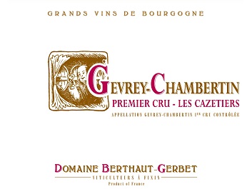 Berthaut Gerbet Gevrey Chambertin 1er Cazetiers 2015 Cote de Nuits Burgundy 750ml/Btl 12/case
