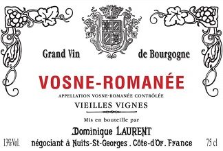 Dominique Laurent Vosne Romanee  VV 2014 Cote de Nuits Burgundy 750ml/Btl  6/case
