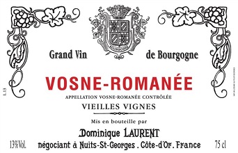 Dominique Laurent Vosne Romanee VV 2018 Cote de Nuits Burgundy 750ml/Btl 6/case