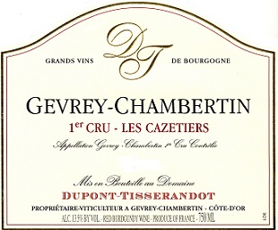 Dupont Tisserandot Gevrey Chambertin 1er Cazetiers 2006 Cote de Nuits Burgundy 750ml/Btl  6/case