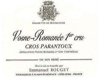 Emmanuel Rouget Vosne Romanee 1er Cros Parantoux 2012 Cote de Nuits Burgundy 750ml/Btl  6/case