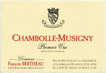 Francois Bertheau Chambolle Musigny 1er Cru 2018 Cote de Nuits Burgundy 750ml/Btl 12/case