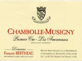 Francois Bertheau Chambolle Musigny 1er Amoureuses 2014 Cote de Nuits Burgundy 750ml/Btl  12/case