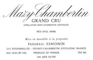 Frederic Esmonin Mazis Chambertin Grand Cru 2011 Cote de Nuits Burgundy 750ml/Btl 12/case