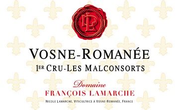 Francois Lamarche Vosne Romanee 1er Malconsorts 1996 750ml/Btl 6/case