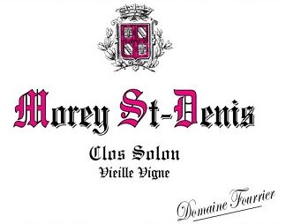 Domaine Fourrier Morey St Denis Clos Solon  VV 2020 Cote de Nuits Burgundy 750ml/Btl  6/case