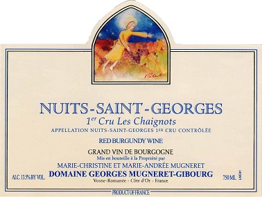 Georges Mugneret Gibourg Nuits St Georges 1er Chaignots 2010 Cote de Nuits Burgundy 750ml/Btl 6/case