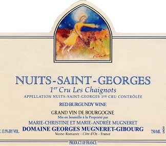 Georges Mugneret Gibourg Nuits St Georges 1er Chaignots 2012 Cote de Nuits Burgundy 750ml/Btl  6/case