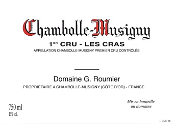 Georges Roumier Chambolle Musigny 1er Cras 2012 Cote de Nuits Burgundy 750ml/Btl 6/case