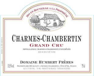 Humbert Freres Charmes Chambertin Grand Cru 2014 Cote de Nuits Burgundy 750ml/Btl  12/case