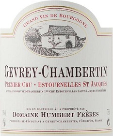 Humbert Freres Gevrey Chambertin 1er Estournelles St Jacques 2006 Cote de Nuits Burgundy 750ml/Btl  12/case