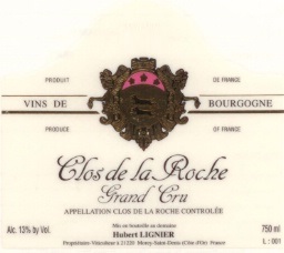 Hubert Lignier Clos de la Roche Grand Cru 2007 Cote de Nuits Burgundy 750ml/Btl  12/case