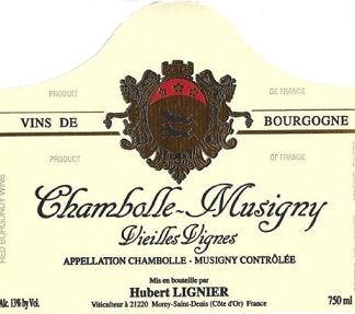 Hubert Lignier Chambolle Musigny  VV 2012 Cote de Nuits Burgundy 750ml/Btl  6/case