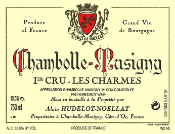 Hudelot Noellat Chambolle Musigny 1er Charmes 2012 Cote de Nuits Burgundy 750ml/Btl 6/case