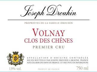 Joseph Drouhin Volnay 1er Clos des Chenes 2009 Cote de Beaune Burgundy 750ml/Btl 12/case