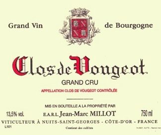 Jean Marc Millot Clos de Vougeot Grand Cru 2008 Cote de Nuits Burgundy 750ml/Btl  12/case