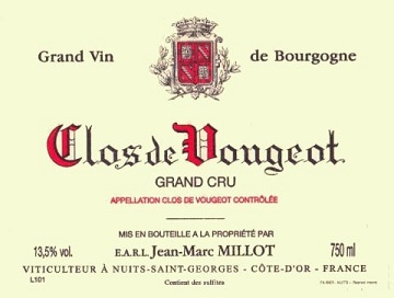 Jean Marc Millot Clos de Vougeot Grand Cru 2008 Cote de Nuits Burgundy 750ml/Btl 12/case