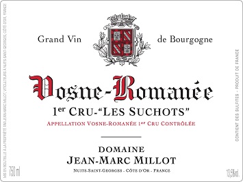 Jean Marc Millot Vosne Romanee 1er Suchots 2008 Cote de Nuits Burgundy 750ml/Btl 12/case