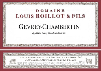 Louis Boillot Gevrey Chambertin 2010 Cote de Nuits Burgundy 750ml/Btl 12/case