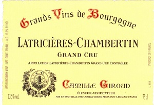 Camille Giroud Latricieres Chambertin Grand Cru 2009 Cote de Nuits Burgundy 750ml/Btl 6/case