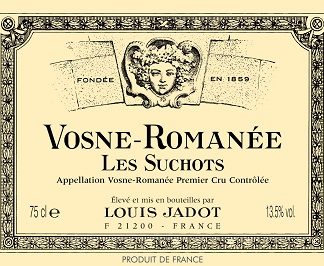 Louis Jadot Vosne Romanee 1er Suchots 2010 Cote de Nuits Burgundy 750ml/Btl  6/case