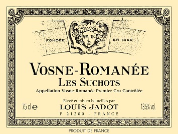 Louis Jadot Vosne Romanee 1er Suchots 2010 Cote de Nuits Burgundy 750ml/Btl 6/case