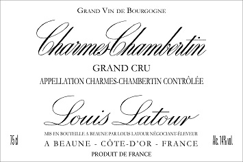 Louis Latour Charmes Chambertin Grand Cru 2008 Cote de Nuits Burgundy 750ml/Btl 12/case