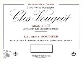 Laurent Roumier Clos de Vougeot Grand Cru 2012 Cote de Nuits Burgundy 1500ml/Btl  6/case