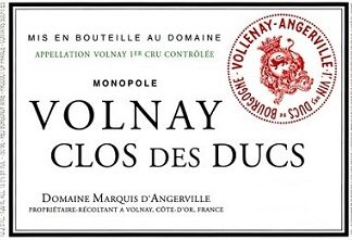 Marquis d'Angerville Volnay 1er Clos des Ducs 2014 Cote de Beaune Burgundy 750ml/Btl  6/case