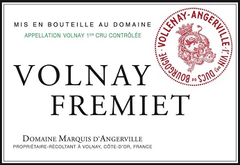 Marquis d'Angerville Volnay 1er Fremiets 2008 750ml/Btl 12/case